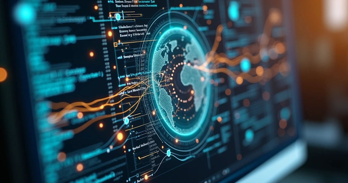 Tela de computador mostrando integração entre softwares antigos e novos 