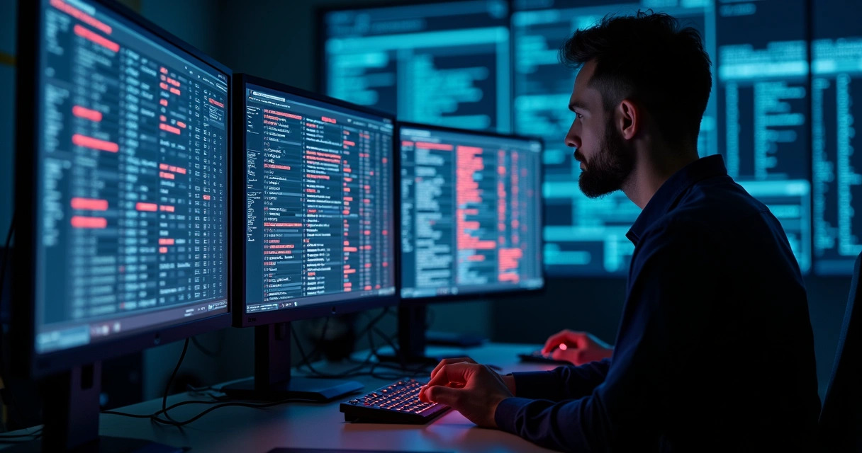 Representação digital de IA analisando transações bancárias com destaque para possíveis fraudes 