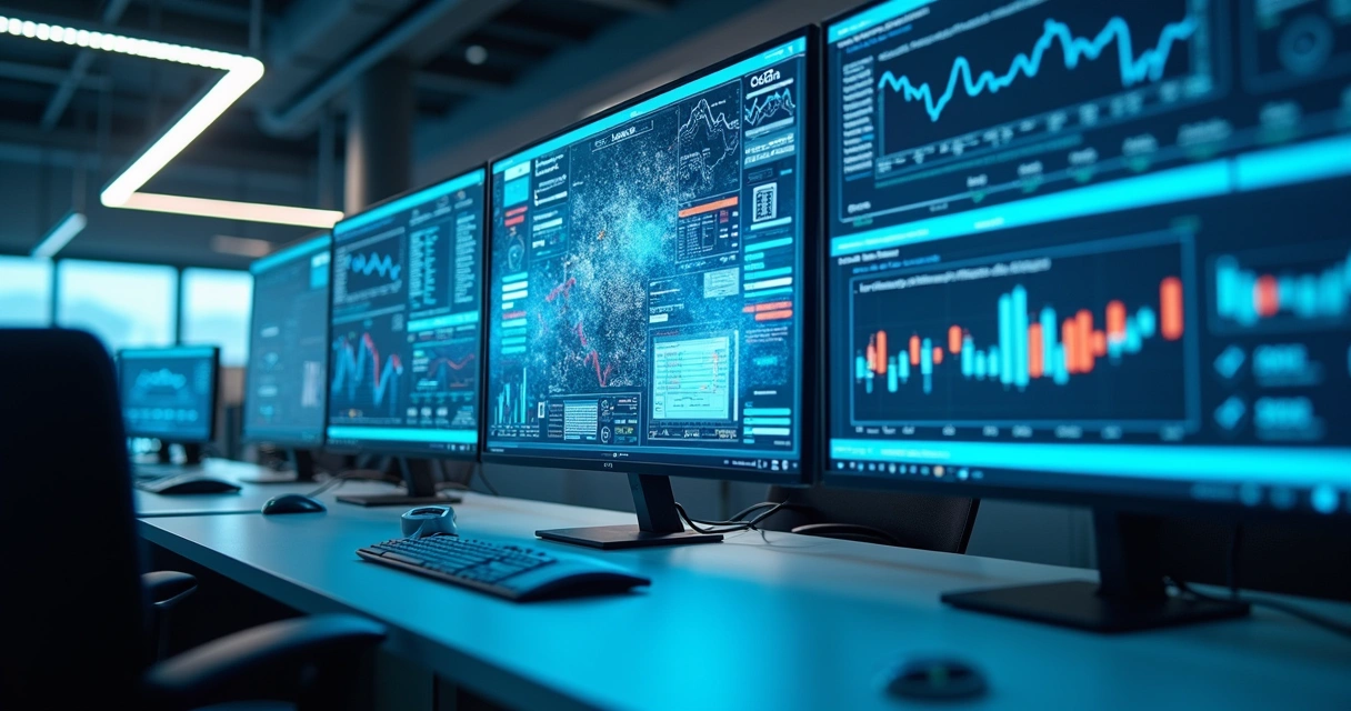 Sistema automatizado monitorando fluxo de trabalho em empresa 