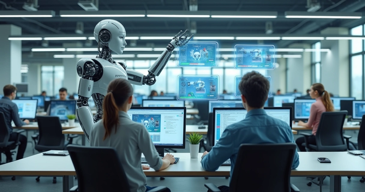 Botão de automação em painel digital 