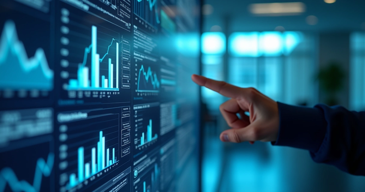 Painel digital mostrando dados de processos financeiros 