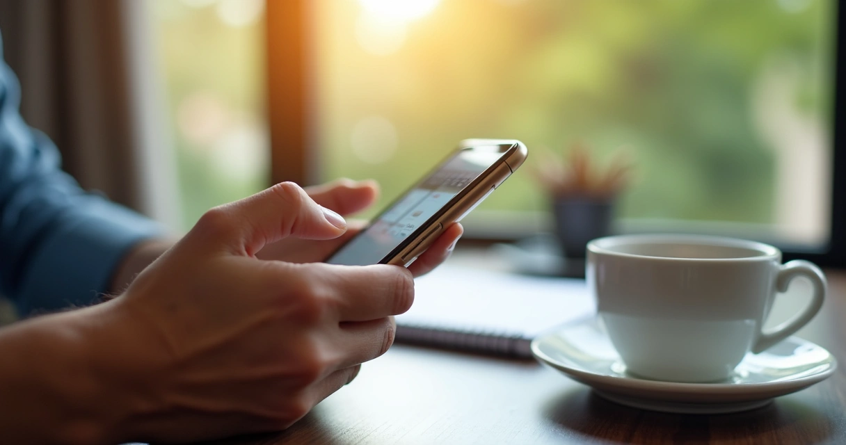 Usuário testando um aplicativo mobile em smartphone 